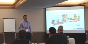 Tim McLean facilitating a Lean for Small and Medium Sized Manufacturers workshop at the AME USA Conference in November 2014