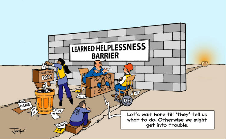 learned helplessness lean culture cartoon