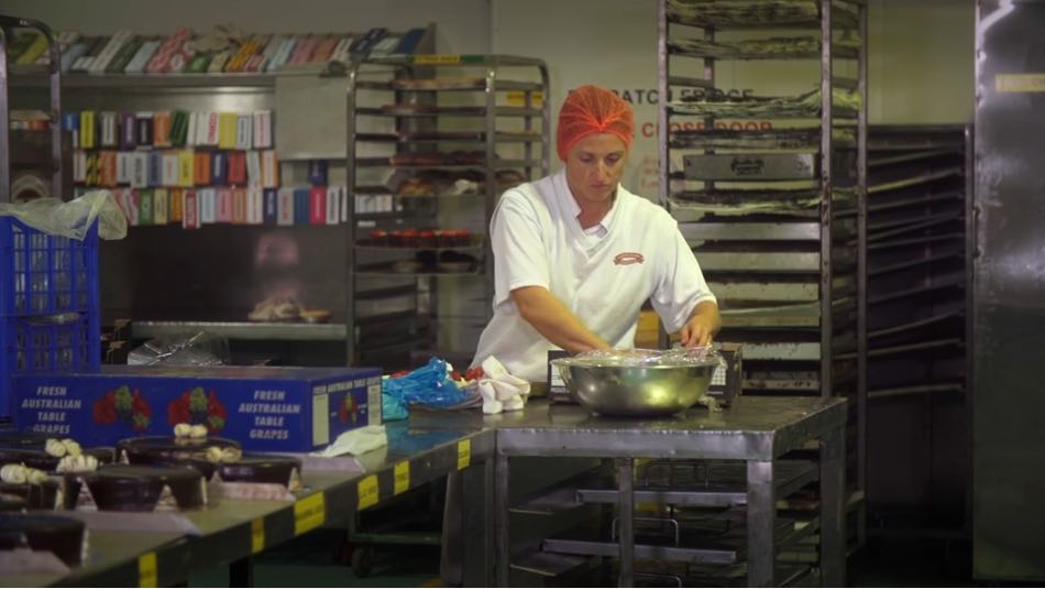 woman baking with ingredients