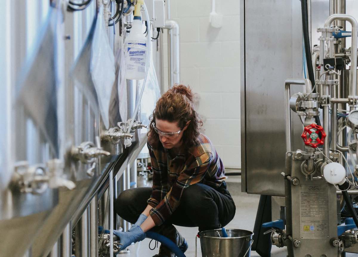 Woman working on the factory floor