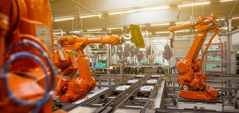 Automated Robots in an industry 5.0 factory